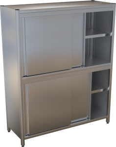 KSPDD - Nerezová skříň dvojitá s posuvnými dvířky